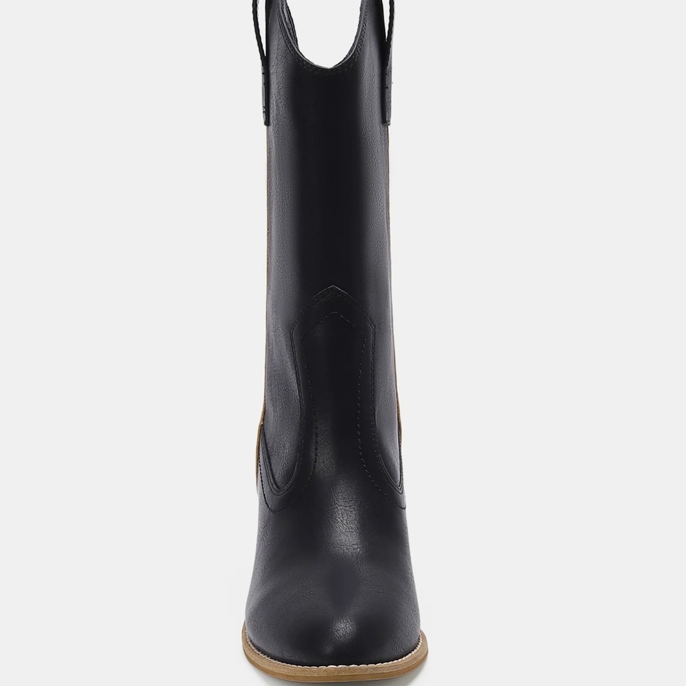 Beast Fashion Butterfly Cut Detail Point Toe Boots - Picture 6 of 8